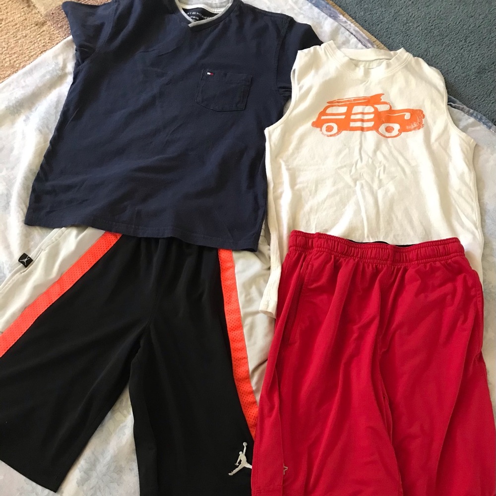 Boys t-shirt and shorts.